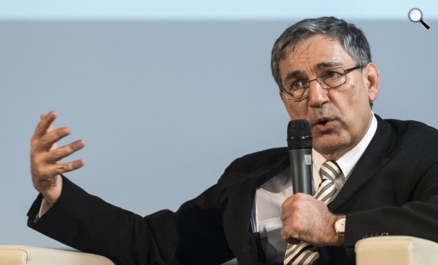 Orhan Pamuk Nobel-díjas török író a 24. Budapesti Nemzetközi Könyvfesztiválon, 2017 (MTI Fotó: Szigetváry Zsolt)