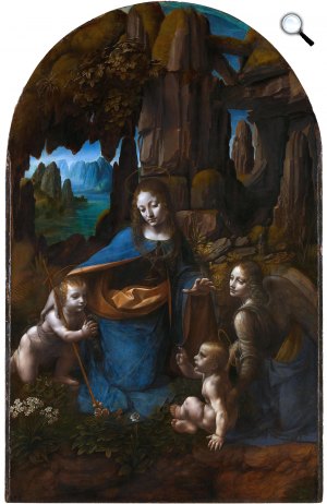 Leonardo da Vinci: Sziklás Madonna – első változat (1483-1486 – Párizs, Louvre) (Fotó: Wikiart)