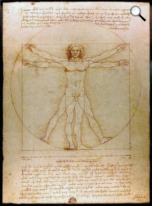 Leonardo da Vinci: Vitruvius-tanulmány, c. 1490 (Fotó: Wikiart)