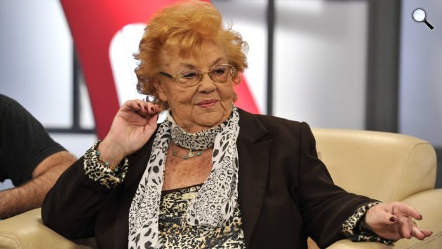 Lorán Lenke Jászai Mari-díjas színművész a Ridikül tévéműsorban (Fotó: mediaklikk.hu)