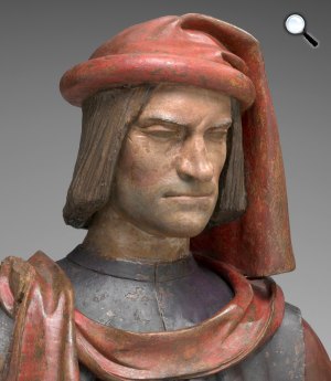 Andrea del Verrocchio: Lorenzo Medici terracotta szobor, 1478 (Fotó: Wikiart)