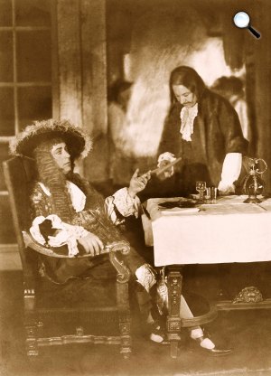 Pekár Gyula: Moliére a királynál - Ódry Árpád mint XIV. Lajos és Pethes Imre mint Moliére (Fotó: OSZK)