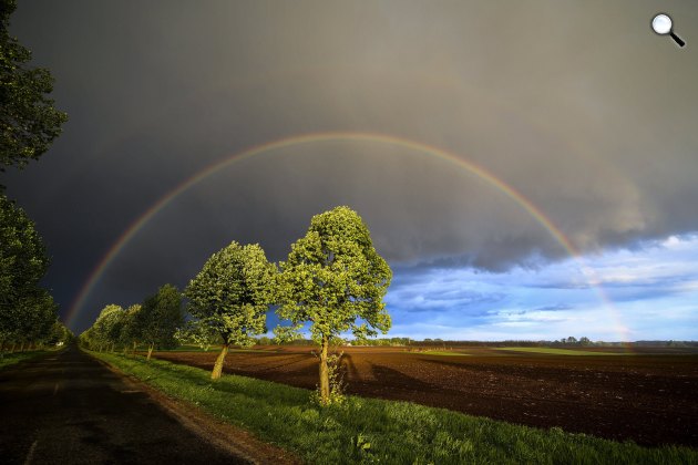 Szivárvány Hajdúböszörménynél, 2017 (MTI Fotó: Czeglédi Zsolt)