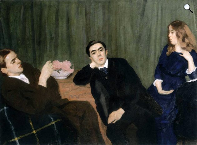 Ferenczy Károly: Hármas arckép - Testvérek (Béni, Valér, Noémi), 1911 (Fotó: MNG)