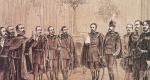 A kormány eskütétele 1867-ben (Forrás: Izsák–Pölöskei–Romsics–Urbán: Magyar miniszterelnökök 1848–2002)