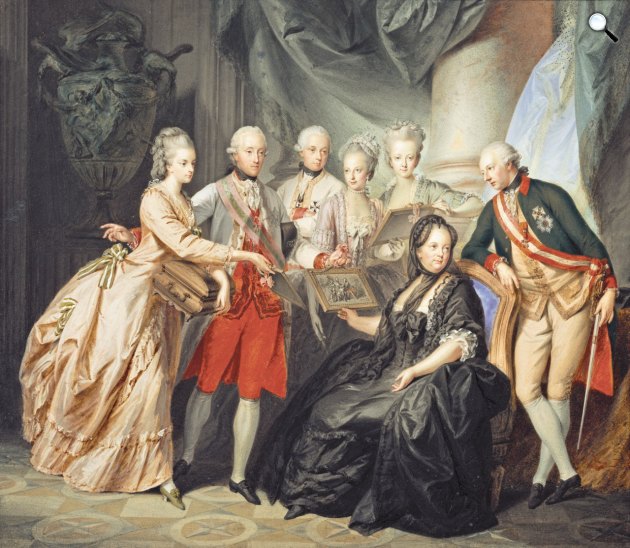 Mária Terézia császárné és királynő gyermekeivel  (Fotó: Kunsthistorisches Museum)