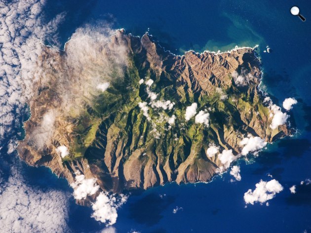 Szent Ilona sziget, az Atlanti-óceán déli részén (Fotó: NASA)