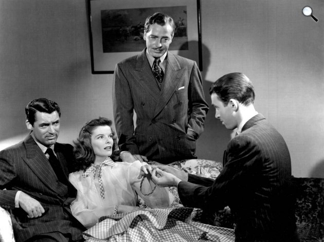Philadelphiai történet - Katharine Hepburn, Cary Grant, James Stewart és John Howard, 1940 (Fotó: listal.com)