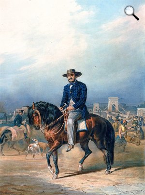 Sterió Károly: Gróf Széchenyi István (1791-1860) lovon, 1828 (Fotó: OSZK)