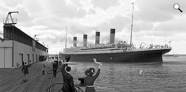 Titanic, indulása napján, 1912. április 10. (Fotó: Wikipédia)