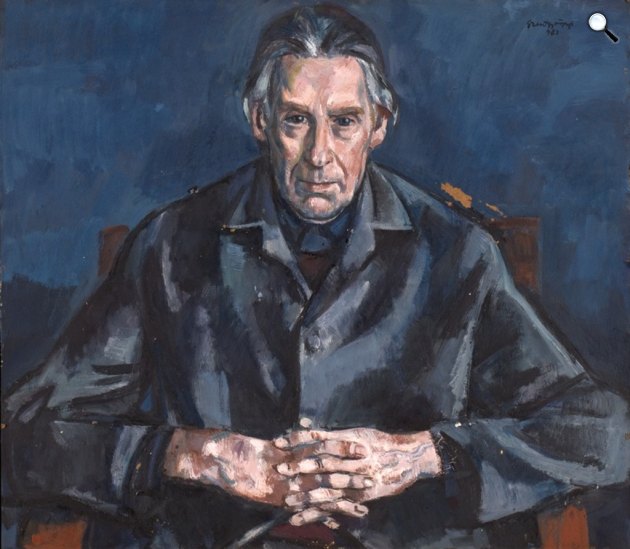 Szentgyörgyi Kornél: Áprily Lajos (1887-1967) költő, műfordító portréja (Fotó: PIM)