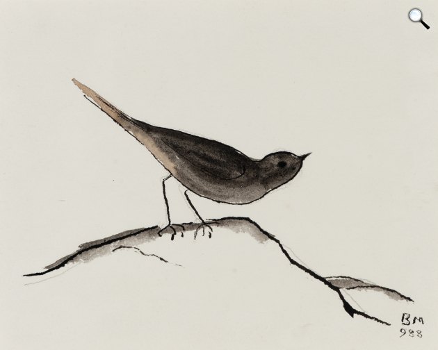 Borsos Miklós: Reggel, 1988, Lavírozott tus (Fotó: KOGART)