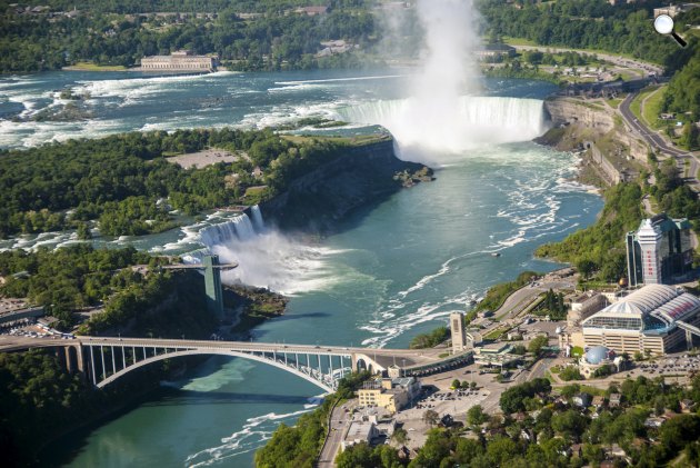 Az Egyesült Államok és Kanada nemzetközi határán fekvő Niagara-vízesés (Fotó: pixabay.com)
