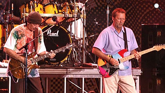 Carlos Santana és Eric Clapton koncertje (Fotó: listal.com)