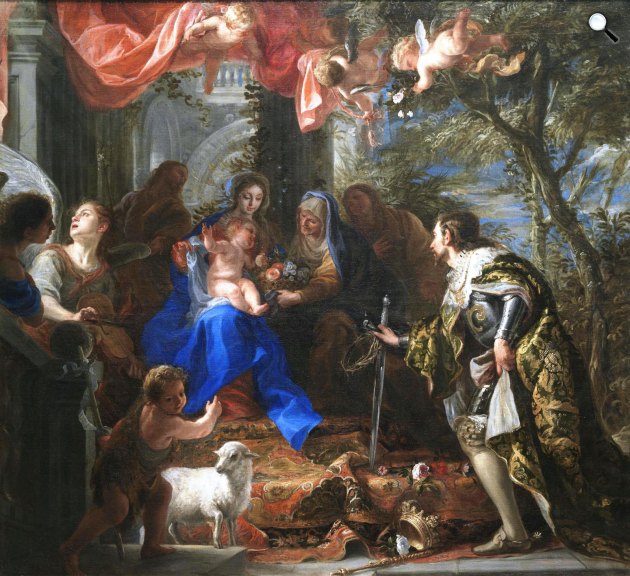 Claudio Coello: A Szűz és a Gyermek Szent Lajos francia király előtt (Fotó: Wikiart)