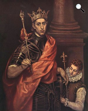 El Greco: IX. (Szent) Lajos francia király portréja, c. 1592 – 95. (Fotó: Wikiart)