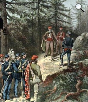 Giuseppe Garibaldi (1807-1882) szabadsághős az Alpokban, 1895 (Fotó: museomentana.it)