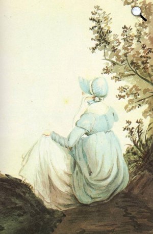 Cassandra Austen: Jane Austen portréja hátulról, 1804 (Fotó: janeausten.co.uk) 