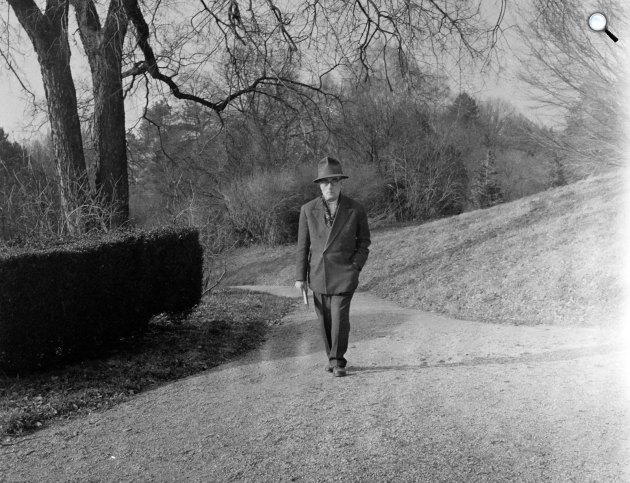 Kassák Lajos (1887-1967) író, költő, képzőművész, Esterházy kastély, Alkotóház (Fotó: Fortepan)