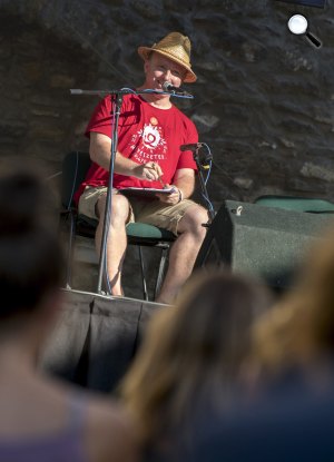 Lackfi János, József Attila-díjas költő, író, műfordító a 27. Művészetek Völgye, 2017 ( MTI Fotó: Szigetváry Zsolt)