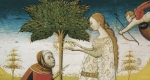 Francesco Petrarca és Laura találkozása, szerelembe esése (Fotó: Wikiart)