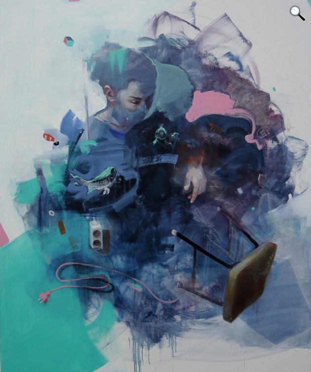 Nikolas Antoniou festménye (Fotó: Budapest Art Factory (BAF))