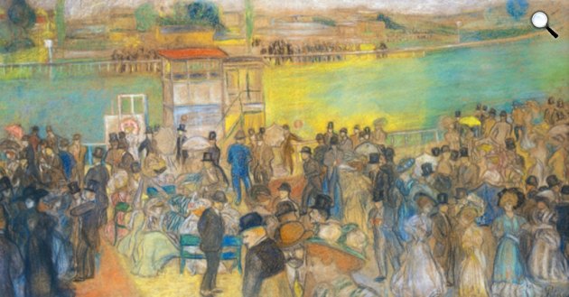 Rippl-Rónai József - Ostendei lóverseny, 1901 (Fotó: Virág Judit Galéria)