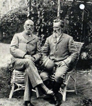 Zichy Jenő és Zichy Mihály, a festő nyaralójában, Lakhta, 1895 (Fotó: Vasárnapi Ujság  / OSZK)