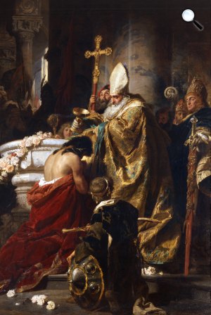 Benczúr Gyula: Vajk megkeresztelése, 1875 (Fotó: MNG)