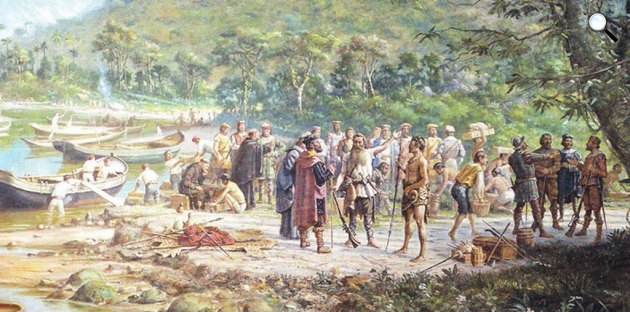 Európaiak Brazília földjén, az Amazonasnál, 1570 (Fotó: ovo.com)