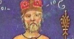 Géza fejedelem ábrázolása a Képes krónikában (945? – 997. február 1.) (Fotó: Chronicon Pictum / OSZK)