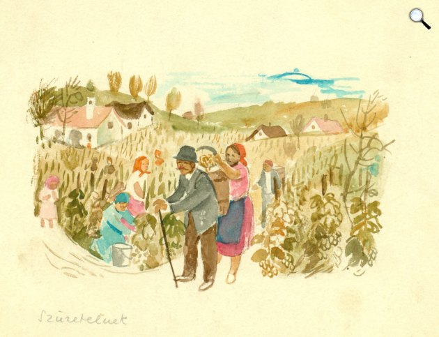 Reich Károly: Szüret (Fotó: Savaria Galéria)