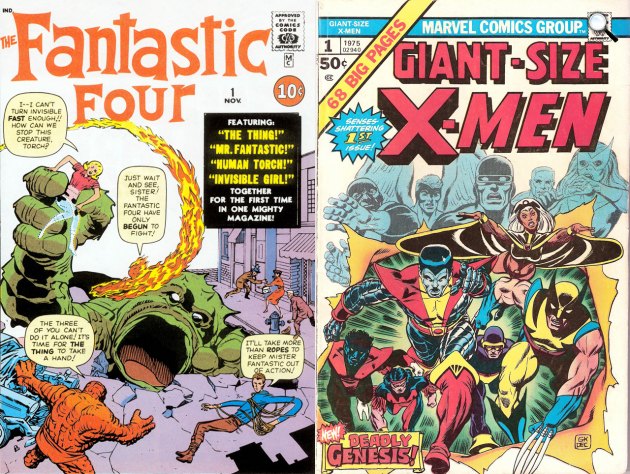 Jack Kirby - Joe Simon: Fantasztikus Négyes (The Fantastic Four) és  X-Men képregények - Marvel Comics (Fotó: @KirbyMuseum)