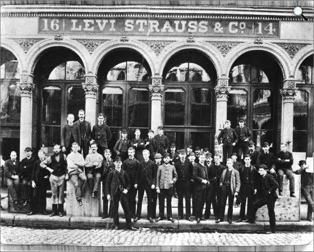 Levi Strauss farmergyára, 1873 (Fotó: Wikipédia)