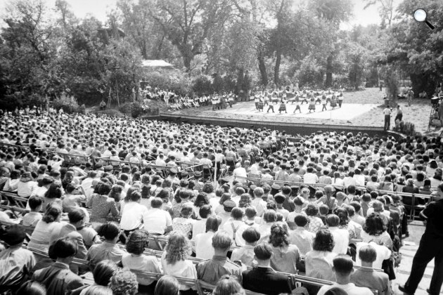 Margitszigeti Szabadtéri Színpad, Budapest, 1959 (Fotó: Fortepan)