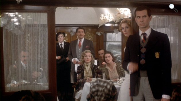 Gyilkosság az Orient expresszen - Anthony Perkins, Albert Finney, Sean Connery, Lauren Bacall, Rachel Roberts, Wendy Hiller, 1974 (Fotó: Listal)
