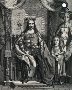 I. (Anjou Nagy) Lajos király és felesége, Kotromanić Erzsébet (Fotó: OSZK)