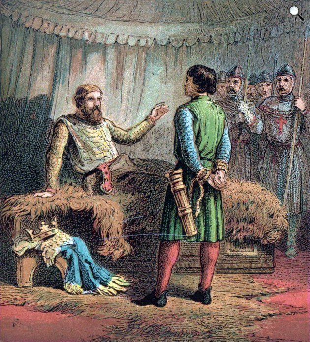 Joseph Martin Kronheim: I. (Oroszlánszívű) Richárd (1157-1199) Anglia királya a halálos ágyán, 1868 (Fotó: Wikipédia)