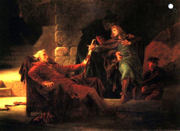 Székely Bertalan: Thököly Imre búcsúja apjától, 1875 (Fotó: MNG)