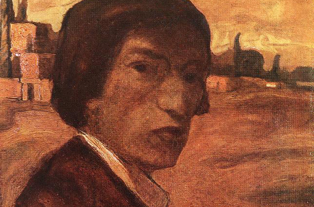 Gulácsy Lajos (1882–1932): Önarckép, 1903, részlet (Fotó: Magángyűjtemény/hung-art.hu)