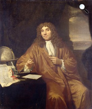 Jan Verkolje: Antonie van Leeuwenhoek kereskedő, természettudós portréja (Fotó: Wikimédia)