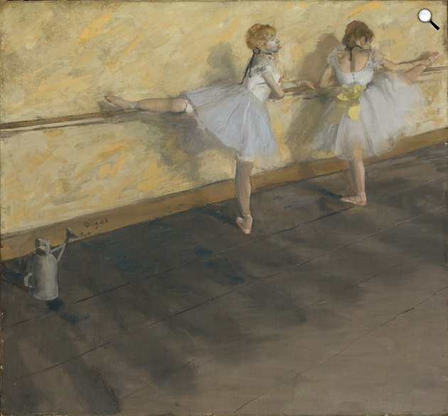 Edgar Degas: Táncosnők a korlátnál, 1877 (Fotó: Wikiart)