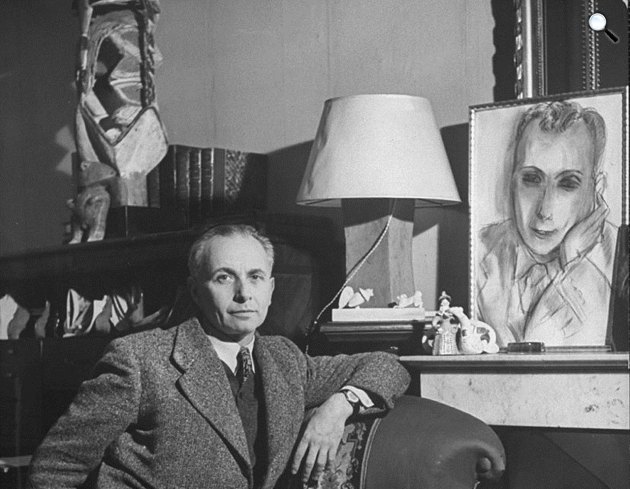 Louis Aragon (1897-1982) francia író, költő, 1940 (Fotó: babelio.com)