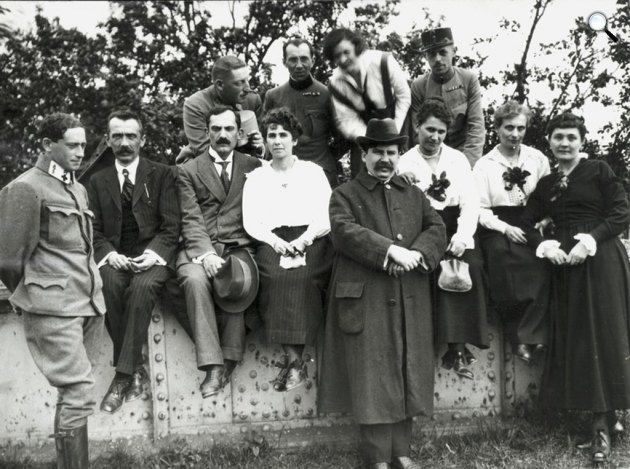 Nyugat köre - Schöpflin Aladár, Babits Mihály, Móricz Zsigmond stb., 1910-20 körül (Fotó: PIM)