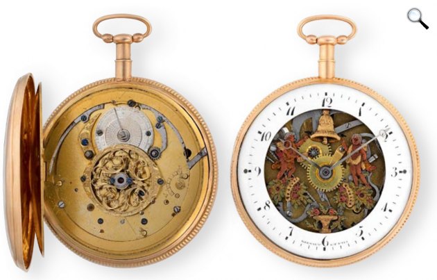 Negyedütős arany zsebóra Breguet Et Fils jelzéssel (Fotó: BÁV)