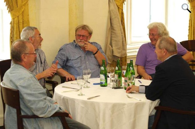 DIA Tagválasztás - Spiró György, Bodor Ádám, Parti Nagy Lajos, Esterházy Péter, Nádas Péter, 2009 (Fotó: PIM)