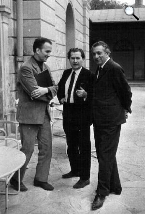 Nemzetközi Költőtalálkozó, Balról jobbra: Tornai József, Fodor András, Vészi Endre, 1970 május 7. (Fotó: OSZK)