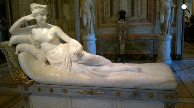 Antonio Canova: Paolina Bonaparte Borghese - Venus Victrix (1805-1808) (Fotó: Wikiart)