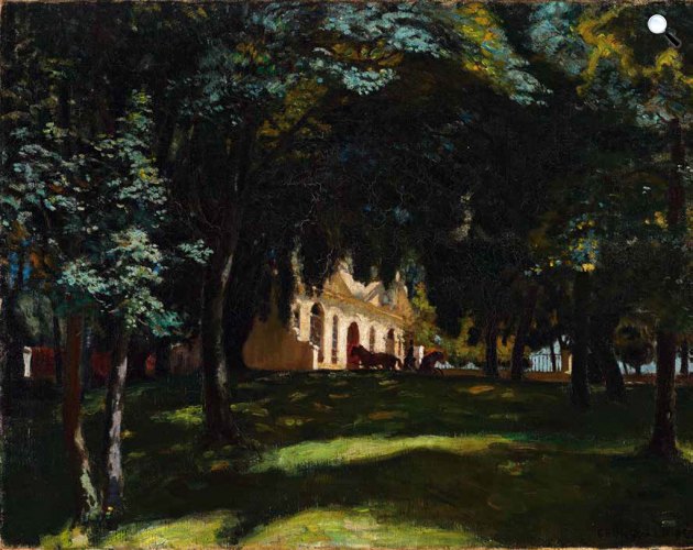 Iványi Grünwald Béla: Madárház a Villa Borghese kertjében, 1904-1905 (Fotó: BÁV)