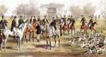 Andrássy Manó alkotásai: A csákói vadásztanya, falkavadászat, 1857 